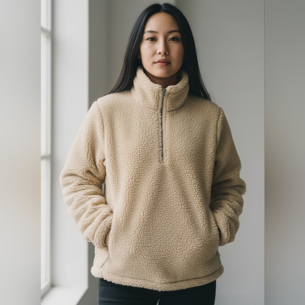 KITH × Nonnative Trooper 1/4 zip fleece Sherpa Sz Large
